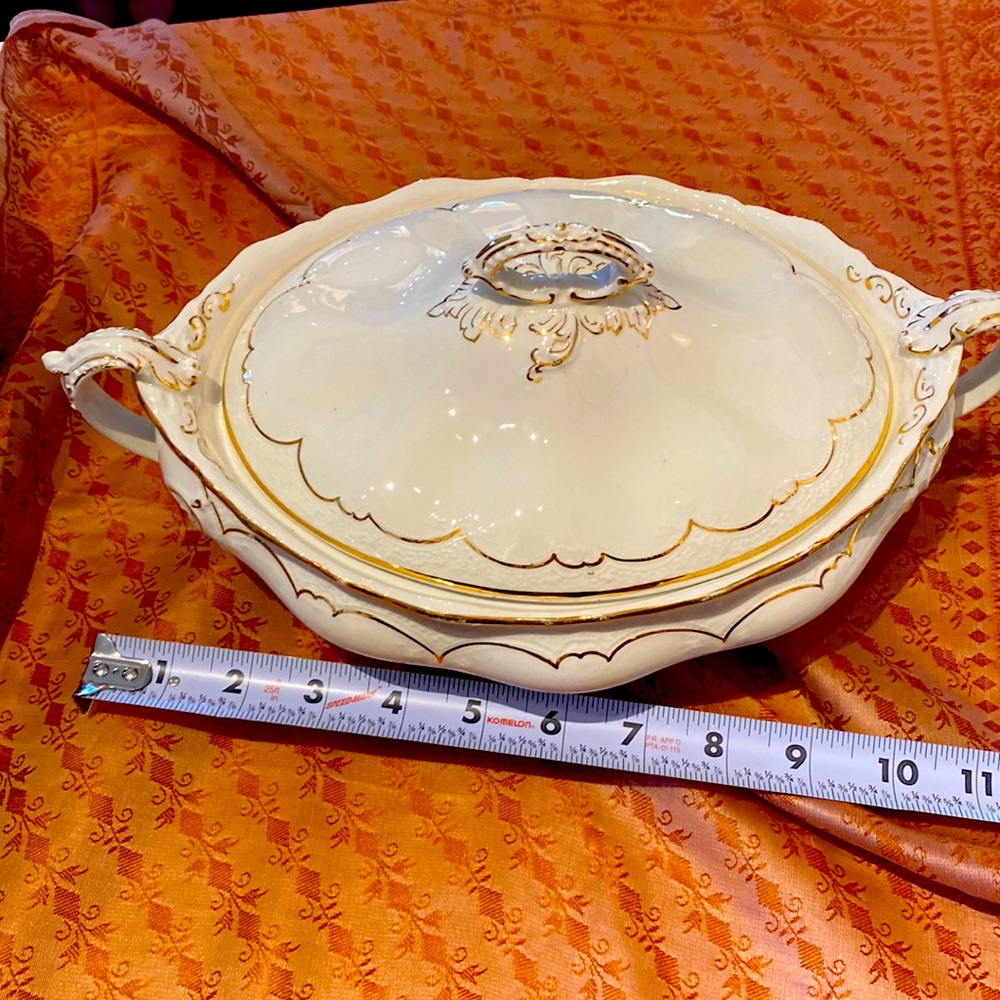 Antique Porcelain China Casserole from Johnson Bros made in England